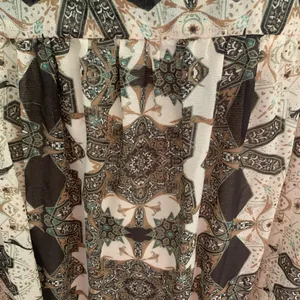 Free people cream floral chiffon babydoll dress thumbnail 7
