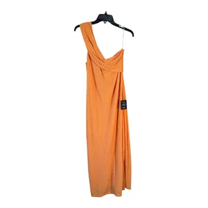 Lulus Orange Off Shoulder Maxi Dress Womens XL Summer Bodycon Minimalist Sleek thumbnail 2