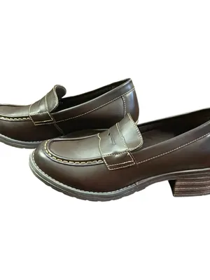 Eastland Holly Brown Chunky Penny Loafers Block Heel Lug Sole Women 9.5 thumbnail 3