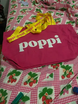 Poppi canvas tote bag Pink thumbnail 7