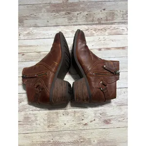 Teva Foxy Ankle Boots Booties Women's Size 7 Brown Leather Round Toe thumbnail 7