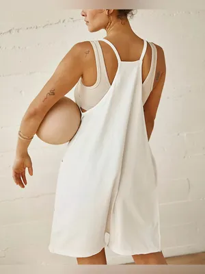 NWOT Free People FP Movement Hot Shot Romper - white - XS thumbnail 4