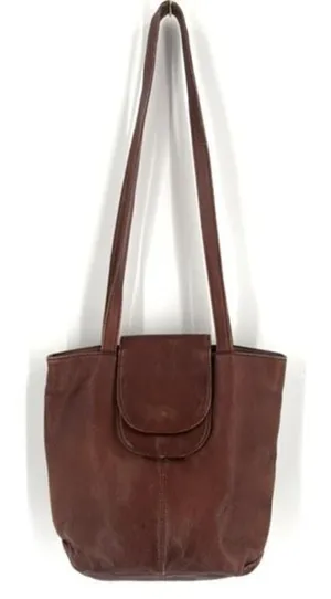 Vintage Hobo International‎ Leather Purse Bucket crossbody Bag Brown Size Small thumbnail 1