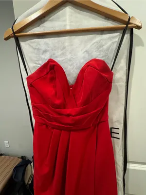 Lovers and friends Red Strapless Cocktail Dress size small thumbnail 4