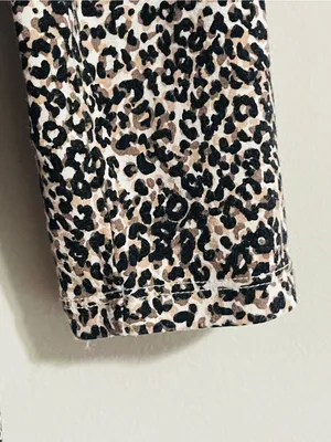 Old Navy Maternity Dress XL Animal Leopard Print Long Sleeve MIDI Nursing Flap thumbnail 7