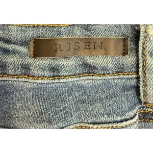 Risen Jeans Womens 27 (Sz 5) Blue Straight Leg Frayed Hem Crop RDP1207 Exc. Cond thumbnail 5