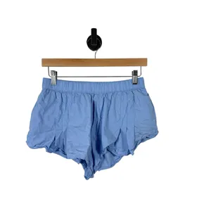 By Anthropologie Women’s Pleated Skirty Boxer Sleep Shorts Blue Size S thumbnail 2