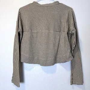 Free People Intimately Size-XS/T Lounge Top Seeing Stripes Cropped Slouch Henley thumbnail 8