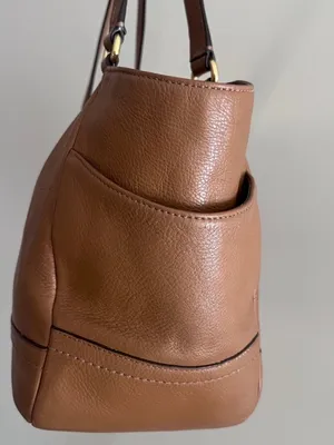Coach British Tan Carrie Shoulder Tote with Brass Hardware Style F23284 thumbnail 3