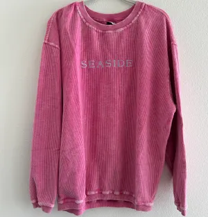 Seaside Pink Corded Crewneck Sweatshirt thumbnail 2