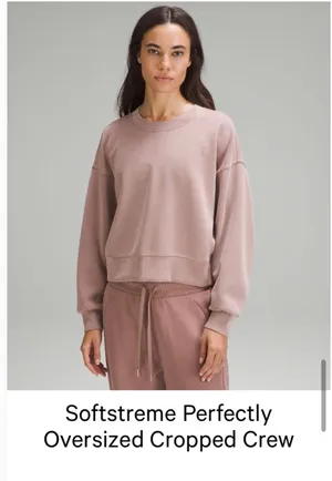Lululemon Softstreme Cropped Crew Oversized thumbnail 4