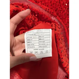Red Sequin Party Dress Size 2 with Bow Back thumbnail 5