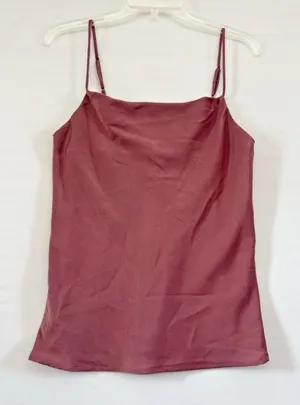 Signature Womens Thin Strap Seamless Cami‎ Tank Top Mauve Rose Medium NwT thumbnail 1