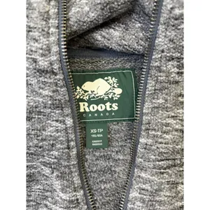 Roots Canada Gray Zip Up Jacket Mock Neck Athletic Fleece XS thumbnail 5