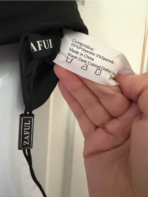🩷 3/$18 ZAFUL Black Scuba Crop Tank Top Mock Neck Stretch NWOT Size L thumbnail 3