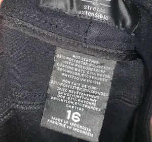 Vintage MOSSIMO Y2k faux leather zip knit pants thumbnail 3