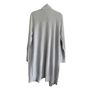 Leith Light Grey Long Length Open Cardigan Size Small thumbnail 5