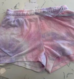 Roxy Pastel Pink & Lavender Tie-Dye Lounge Shorts thumbnail 1