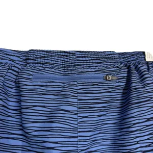 Nike Dri-FIT Womens Running‎ Shorts Blue Black Wave Print Size M Zip Pocket thumbnail 6