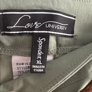 Love University Olive Pants Green Size XL thumbnail 4