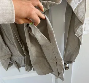 Light gray Chinese Collar Button Up Size XXL thumbnail 5