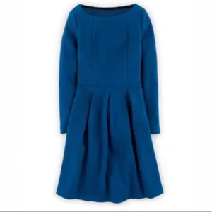 Boden Lindsey Long Sleeve Ponte Dress in Blue Size‎ 2 Petite thumbnail 10