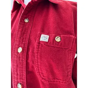 Vintage ‘90s Polo by Ralph Lauren Red Corduroy 3/4 Sleeve Button Front Shirt thumbnail 4