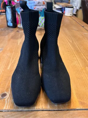 Vivaia womens knit square toe sock ankle boots black 39 US 8.5 thumbnail 5