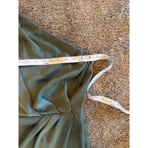 Pretty Garden One Shoulder Sage Green Dress. Size Medium thumbnail 4