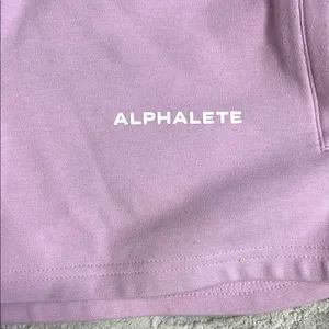 Alphalete Pink Athletic Shorts with Elastic Waistband and Drawstring thumbnail 3
