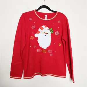 Santa Claus Ho Ho Ho Sweater - Size L - GUC thumbnail 2