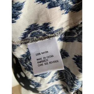 Kenar Womens Tank Top Shell Size Small Sleeveless Blue Ikat‎ Print thumbnail 5