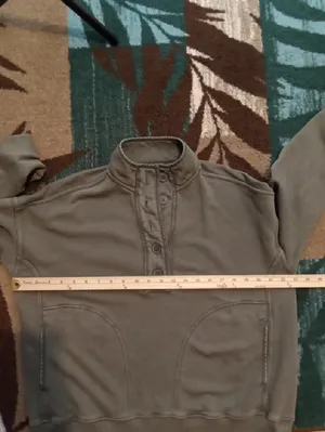 Aerie Oversized Faded Pullover Sweatshirt Trail Lounge Athleisure Olive Womens thumbnail 9