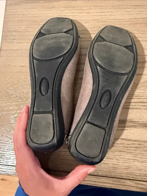 Anne Klein Metallic Taupe Slip-On Ballet Flats with Buckle thumbnail 7