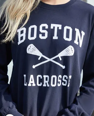John Galt Boston Lacrosse Long Sleeve Cropped T-Shirt thumbnail 2