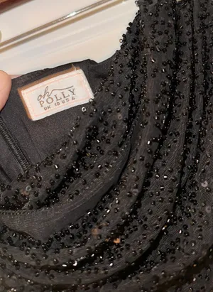 Oh Polly Dress Black Embellished thumbnail 5
