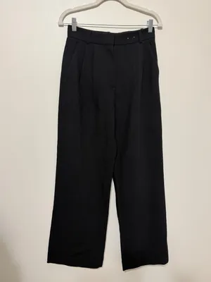 NEW Abercrombie & Fitch Sloane Tailored Fit Wide Leg Pants Black Size 26 NWOT thumbnail 3