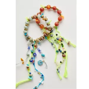 Free People Ariana Ost The Sand Dripp Hair Tie in Lime Green NWT Bracelet thumbnail 4
