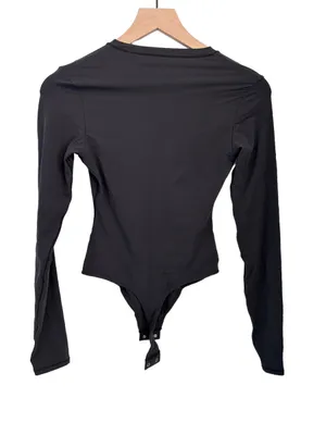 SKIMS LONG SLEEVE CREW NECK BODYSUIT Black Size S New Without Tags thumbnail 6