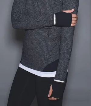 Vintage Runderful 1/2 Zip - Mini Check Pique Heathered Black/Black - 2 thumbnail 4