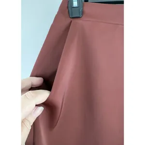 Forever 21 Chocolate Brown Wide Leg High Rise Pants‎ Elastic Waist Minimalist S thumbnail 11
