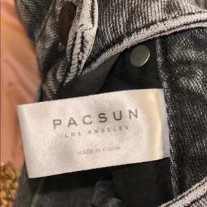 PacSun Black Distressed Ankle Cropped Jeans thumbnail 4