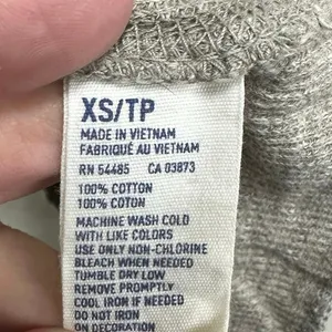 American Eagle Gray Thermal Long Sleeve‎ Shirt Logo Graphic XS thumbnail 4