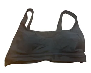 Aerie Bikini Wide Strap Scoop Bikini Top Large Black Scoop Neck Removable Cups thumbnail 2