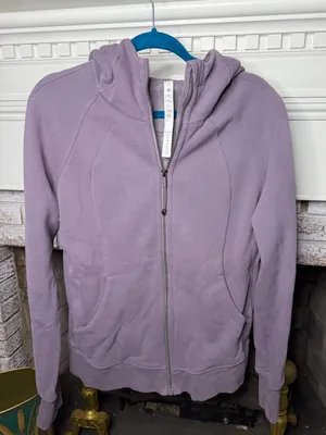 Lululemon Scuba Full Zip Hoodie Dusky Lavender Purple Size 12 thumbnail 1