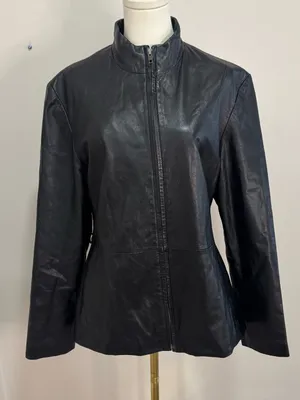 Vintage Wilsons Leather Maxima Ladies Jacket 100% Leather‎ Large Black thumbnail 3