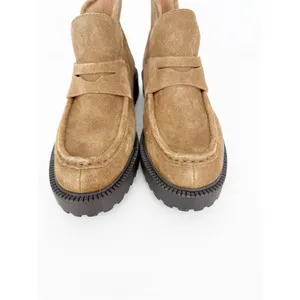 J.Crew Lug‎ Sole Suede Loafer Boots Women's 7 Tan Academia thumbnail 3