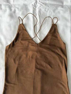 Brown Strappy Tank Top thumbnail 2