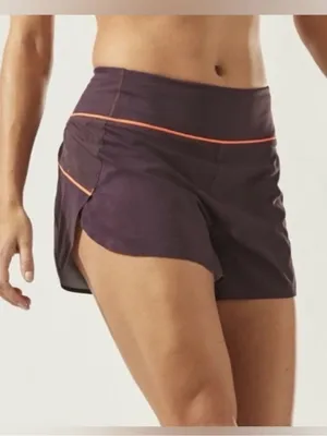 Athleta run with it purple shorts size large thumbnail 1