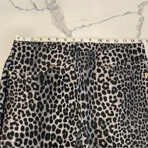 Ladies Michael Kors Snow Leopard Ponte Pants Pull-On Leggings L thumbnail 9
